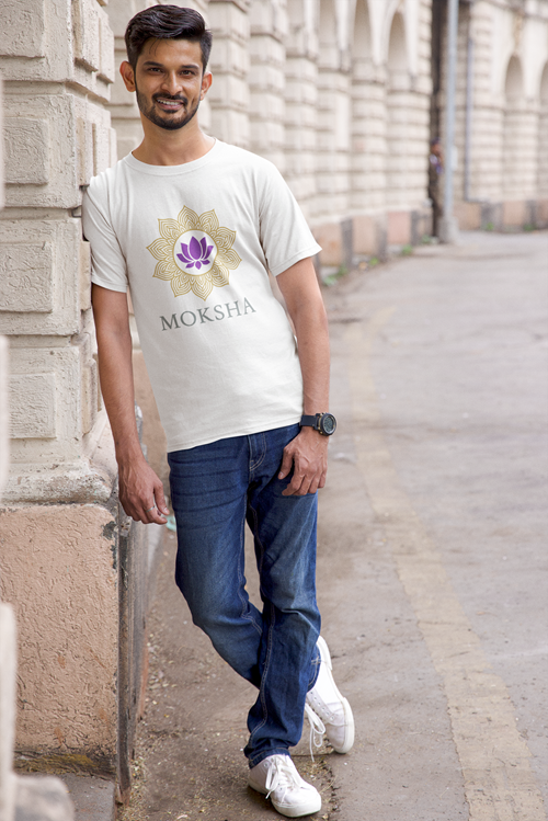 MOKSHA – Sacred Lotus Spiritual Lifestyle T-Shirt