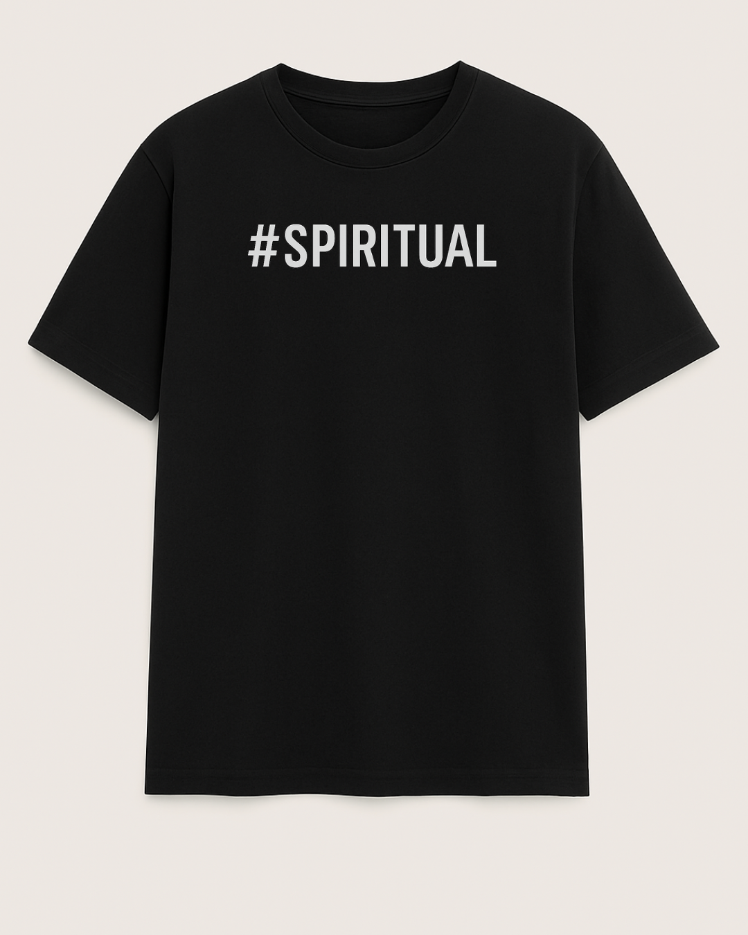 “#SPIRITUAL” Minimalist T-Shirt Black, White