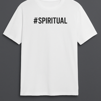 “#SPIRITUAL” Minimalist T-Shirt Black, White