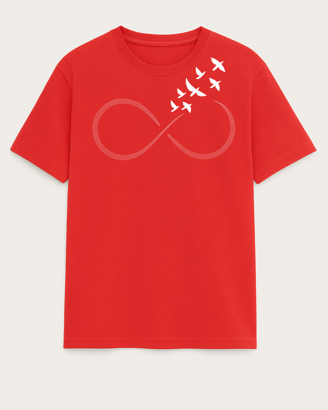 “Infinite Freedom” T-Shirt – Black Infinity Birds Design