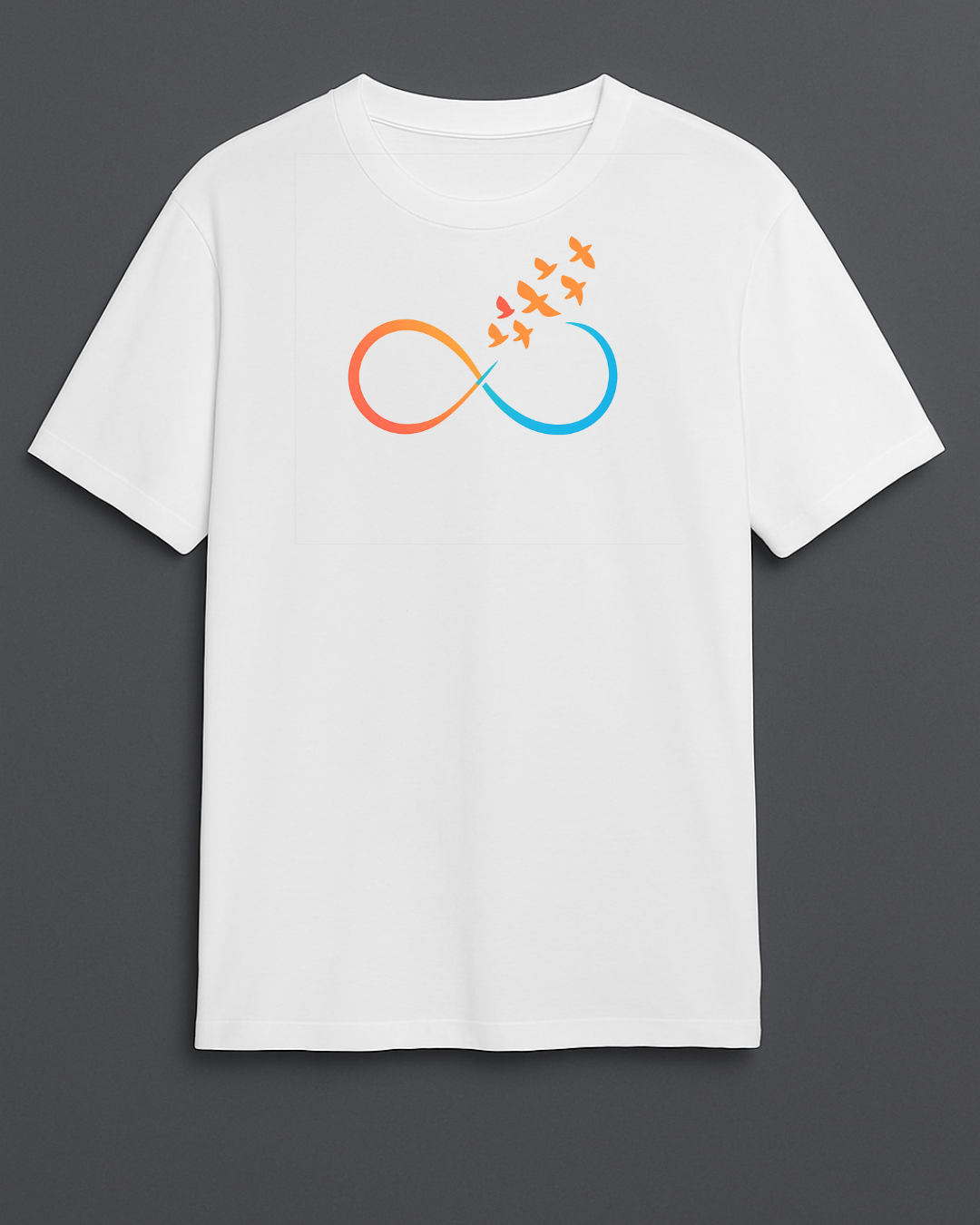 “Infinite Freedom” T-Shirt – Black Infinity Birds Design