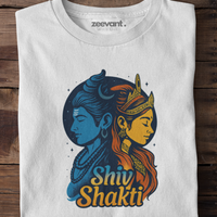 Shiv Shakti White Short Sleeve T-Shirt