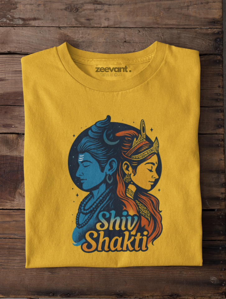 Shiv Shakti White Short Sleeve T-Shirt