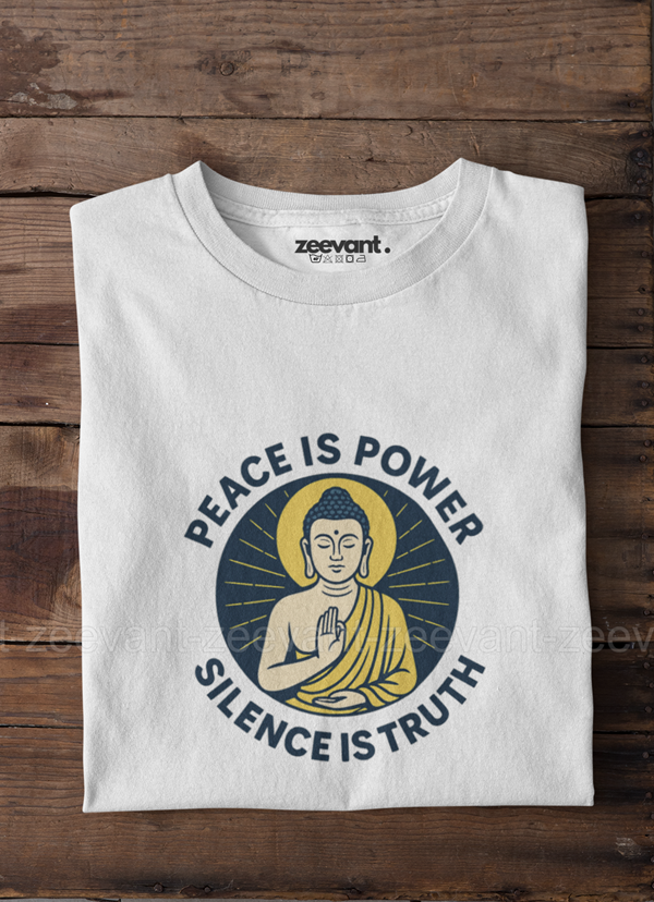 Buddha Peace & Silence Unisex Classic Crew T-Shirt