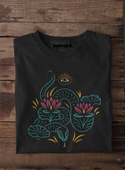Serpent & Lotus Unisex Short Sleeve Tee