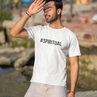 “#SPIRITUAL” Minimalist T-Shirt Black, White