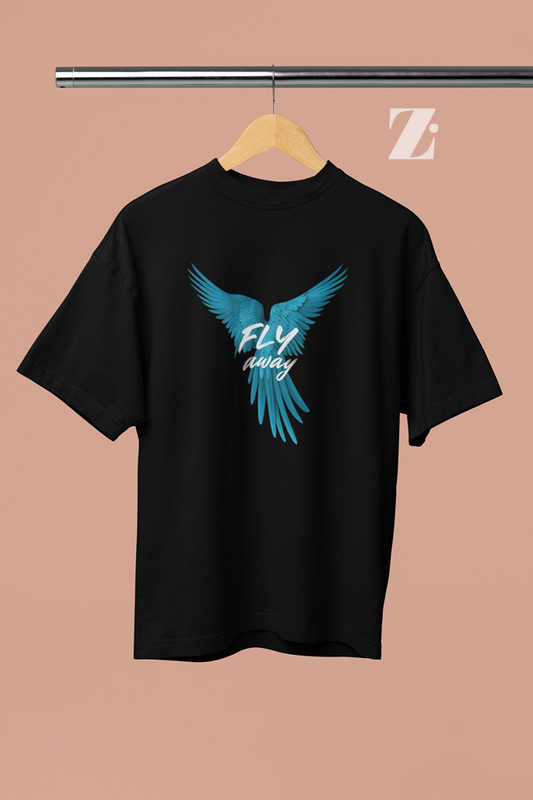 FLY AWAY Unisex Oversized 240 GSM Classic T-Shirt