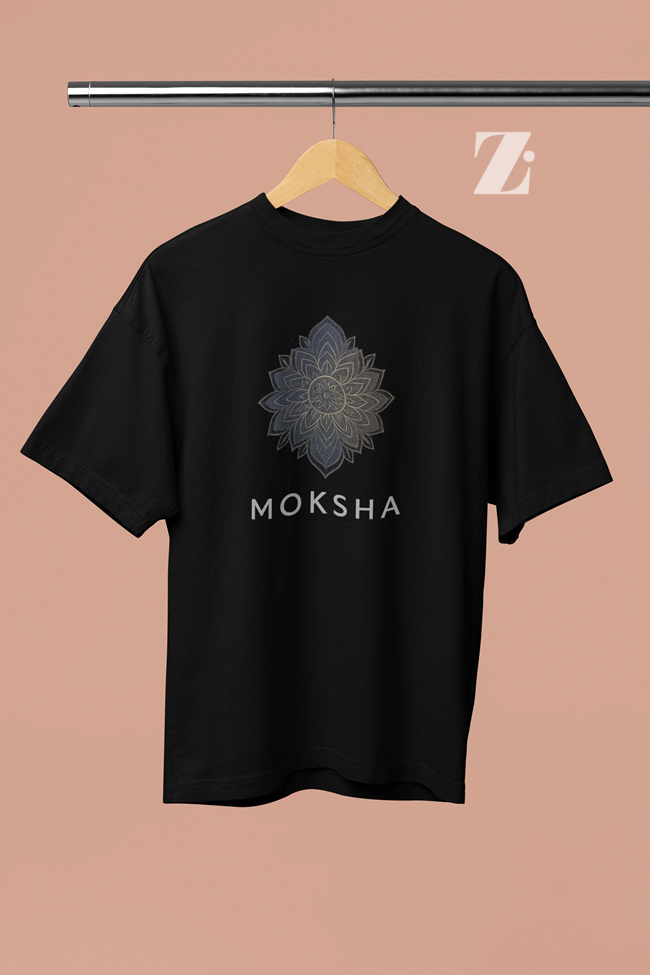 MOKSHA – The Path to Liberation Mandala Unisex Oversized T-Shirt