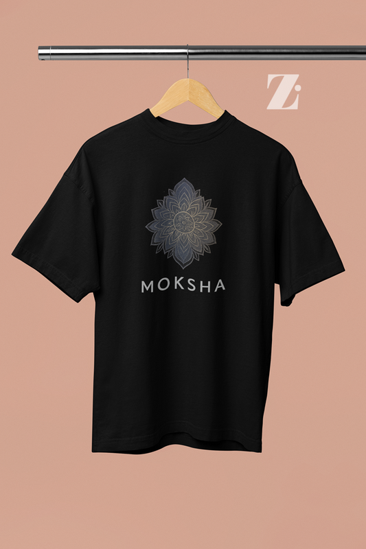 MOKSHA – The Path to Liberation Mandala Unisex Oversized T-Shirt