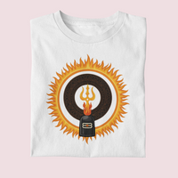 Mahadev Trishul Flame Short Sleeve T-Shirt